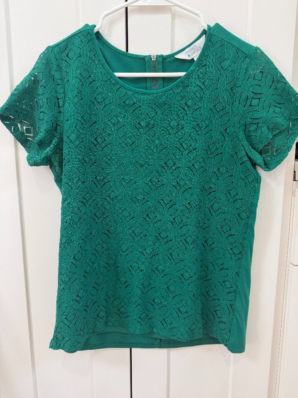 Green women's blouse, Small